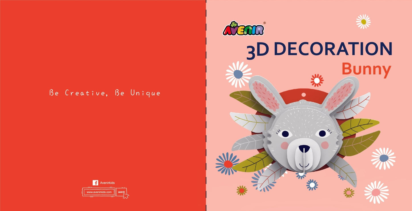 Avenir - 3D Decoration - Bunny - PZ205062 - Avenir - LittleShop Toys