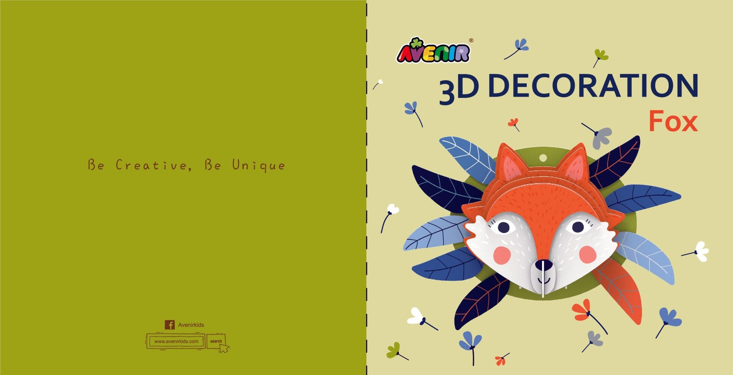 Avenir - 3D Decoration - Fox - PZ205064 - Avenir - LittleShop Toys
