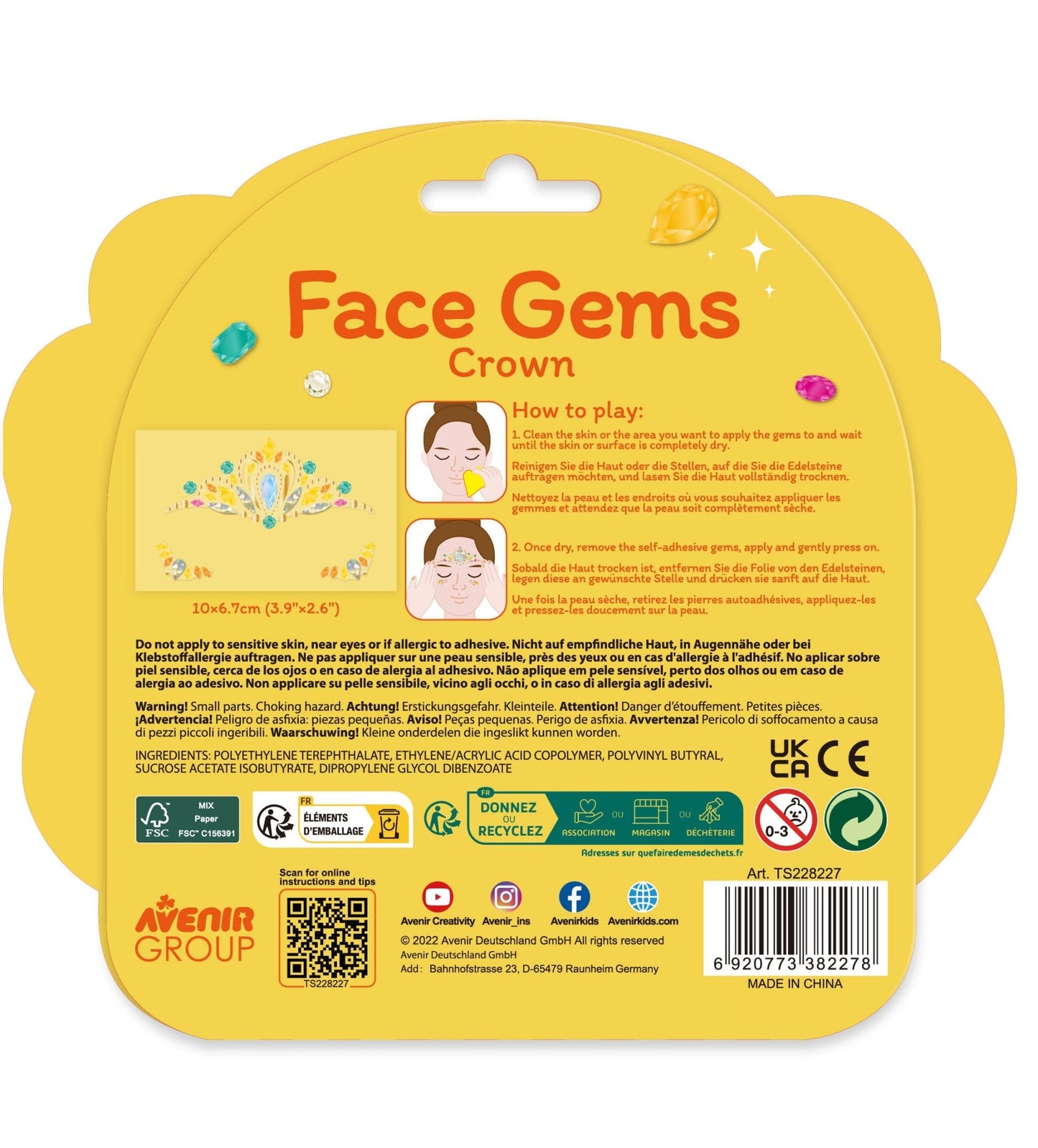 Avenir - Face gems - Crown - TS228227 - Avenir - LittleShop Toys