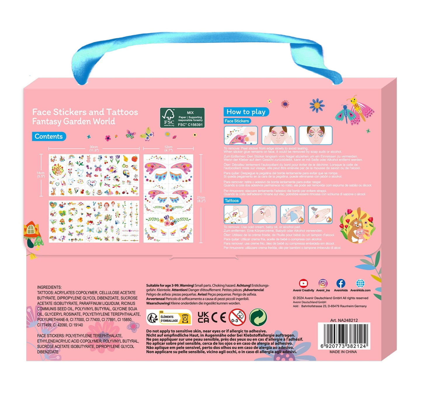 Avenir - Face Sticker and Tattoos Fantasy Garden World - NA248212 - Avenir - LittleShop Toys