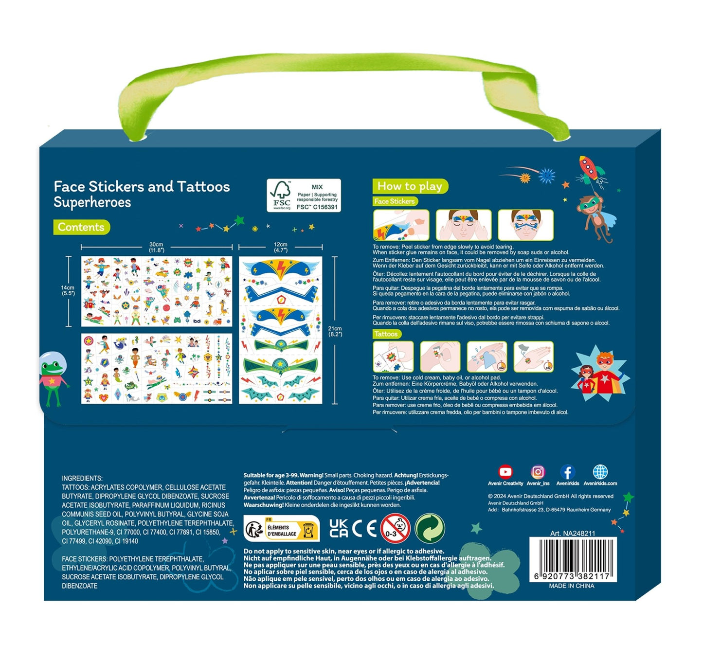 Avenir - Face Sticker and Tattoos Superheros - NA248211 - Avenir - LittleShop Toys
