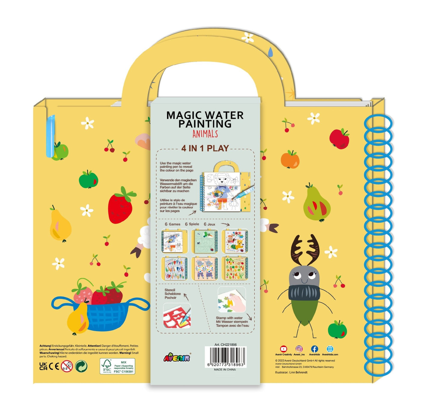 Avenir - Magic Water Painting 4in1 Animal - CH221896 - Avenir - LittleShop Toys