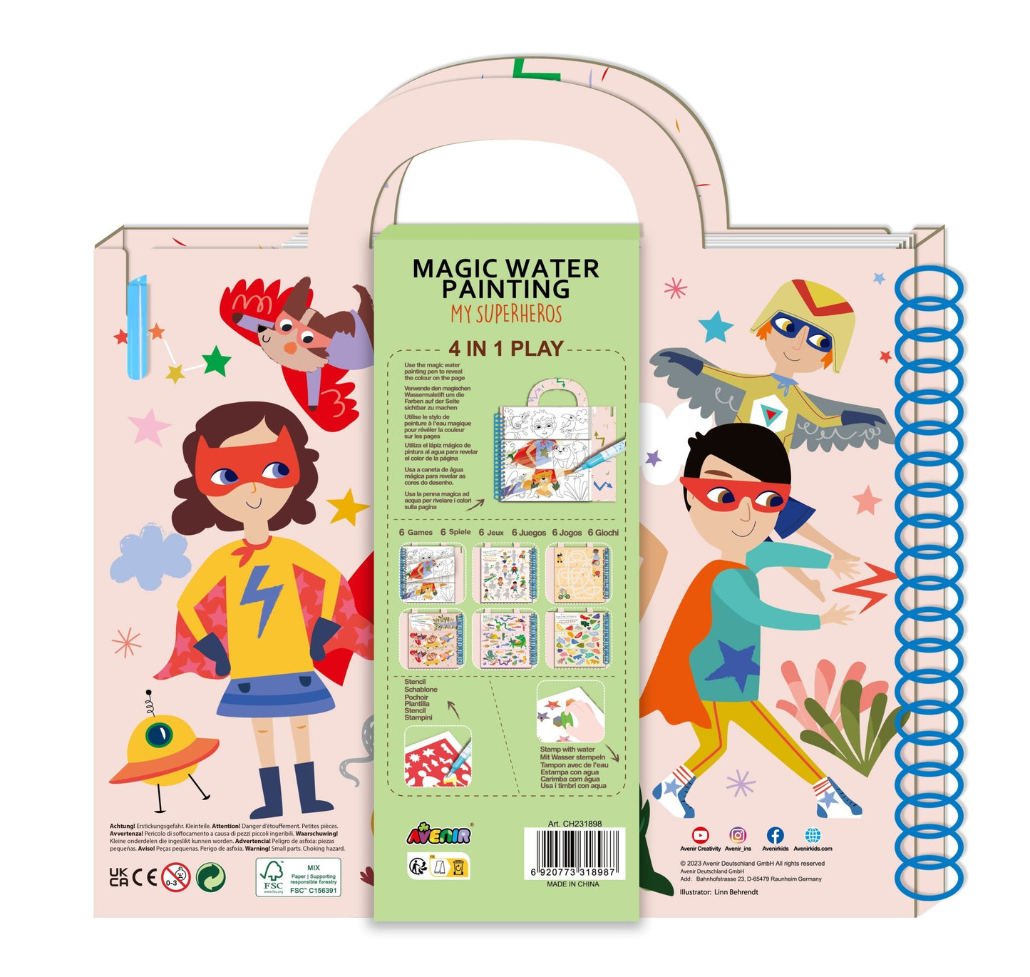 Avenir - Magic Water Painting 4in1 My Superheros - CH231898 - Avenir - LittleShop Toys