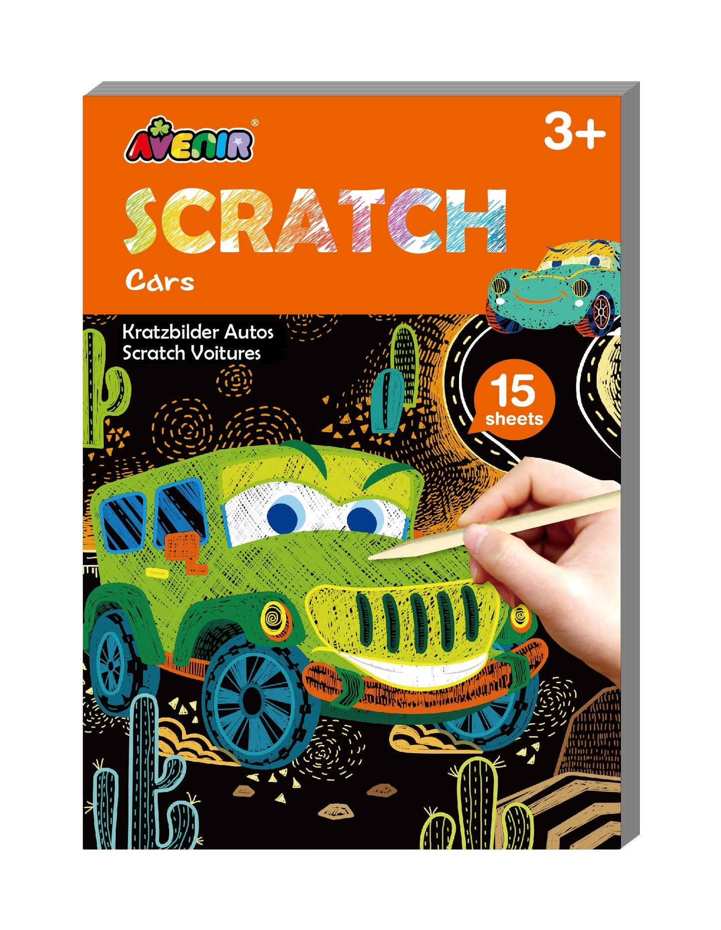 Avenir - Mini Scratch Book - Cars - CH221659 - Avenir - LittleShop Toys