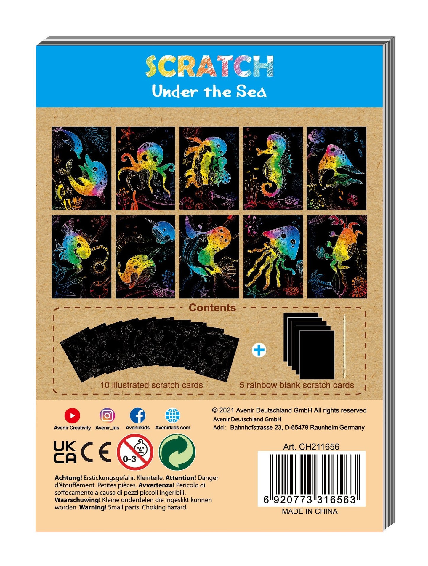 Avenir - Mini Scratch Book - Under the Sea - CH211656 - Avenir - LittleShop Toys