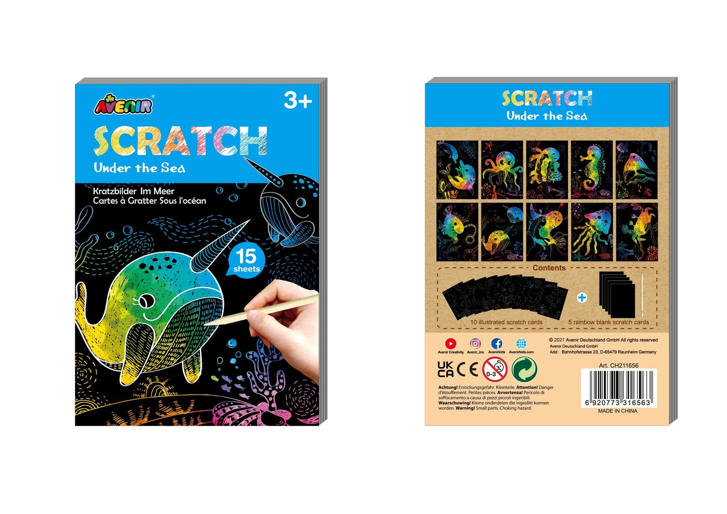 Avenir - Mini Scratch Book - Under the Sea - CH211656 - Avenir - LittleShop Toys