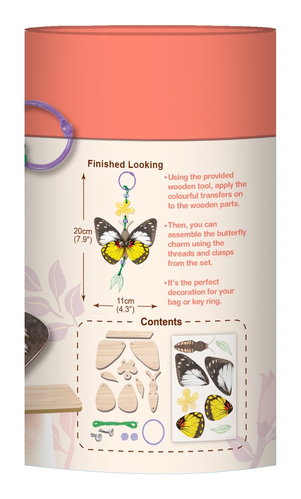 Avenir - Natural Creation Create My Wooden Charm Butterfly - CH232097 - Avenir - LittleShop Toys