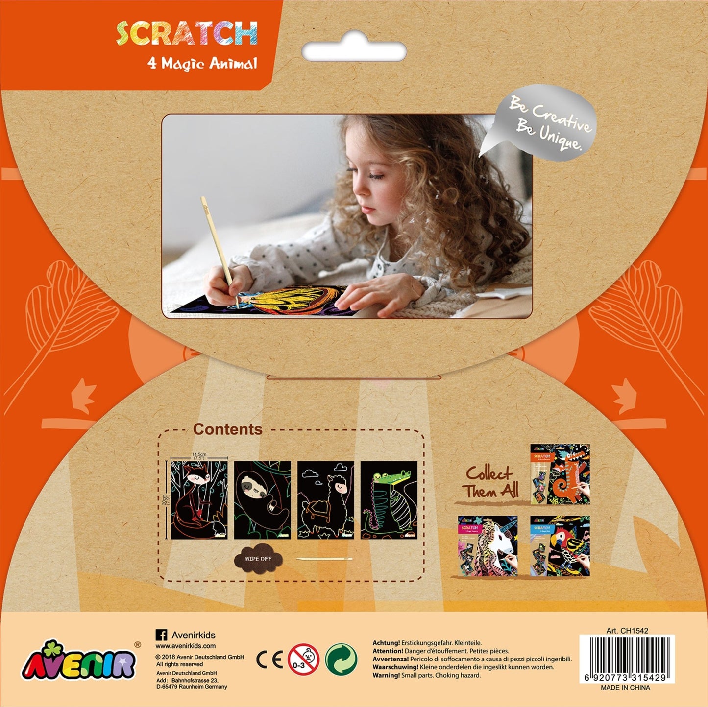 Avenir - Scratch Art - Magic Animal - CH221568 - Avenir - LittleShop Toys