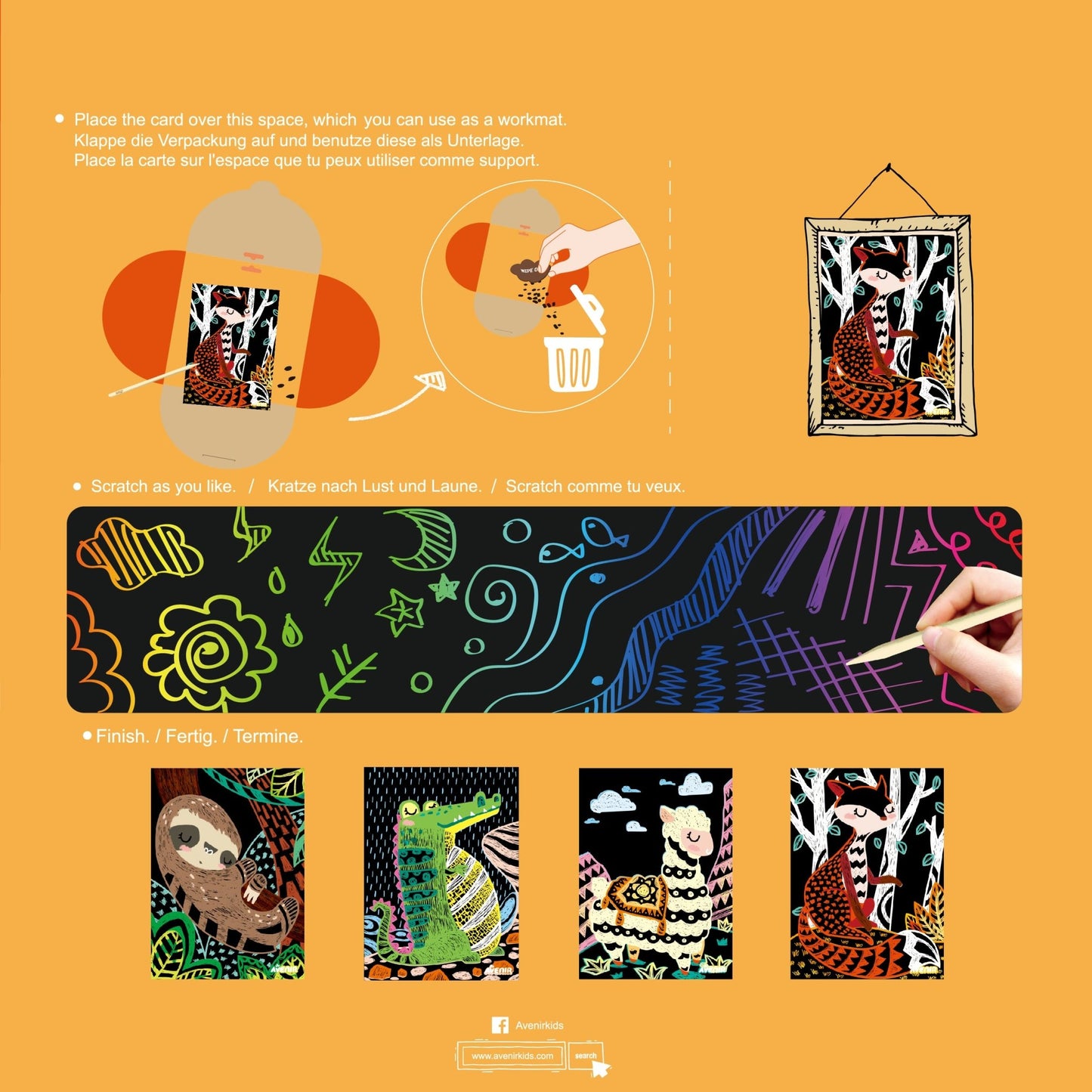 Avenir - Scratch Art - Magic Animal - CH221568 - Avenir - LittleShop Toys
