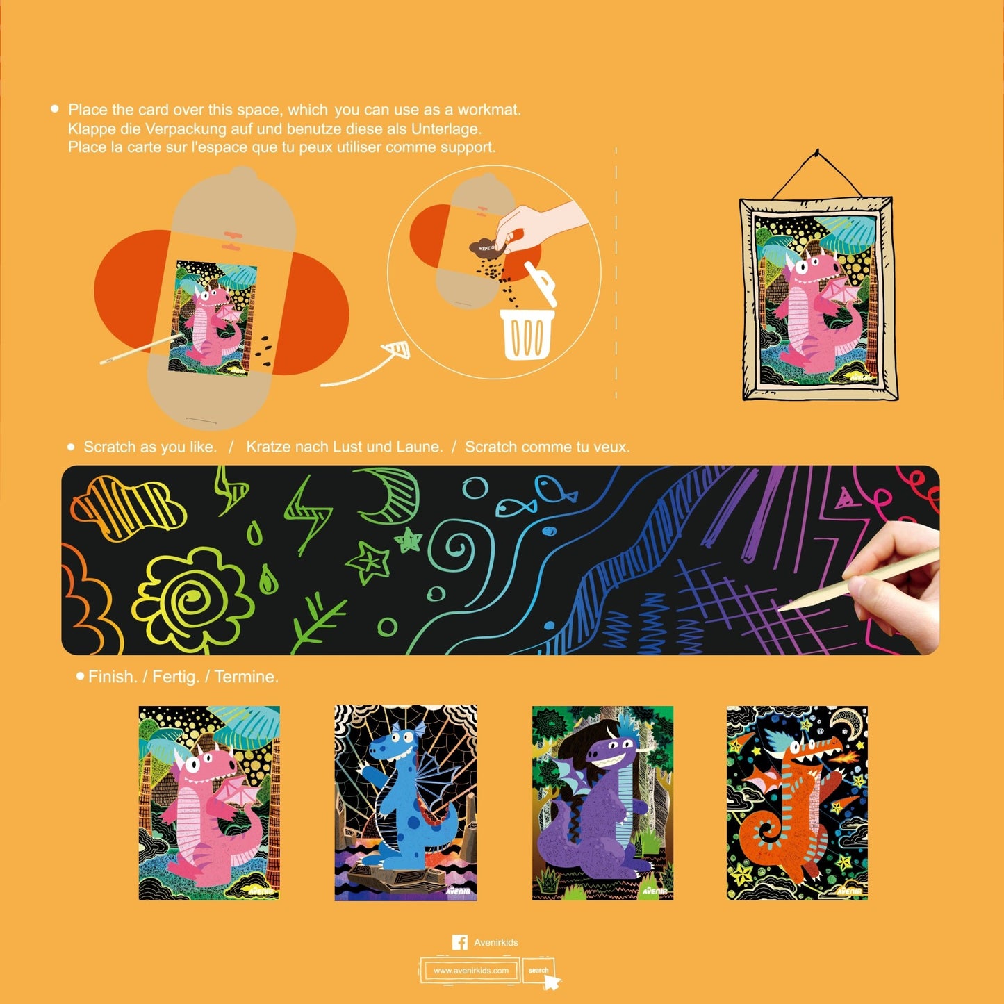 Avenir - Scratch Art - Magic Dragon - CH1544 - Avenir - LittleShop Toys