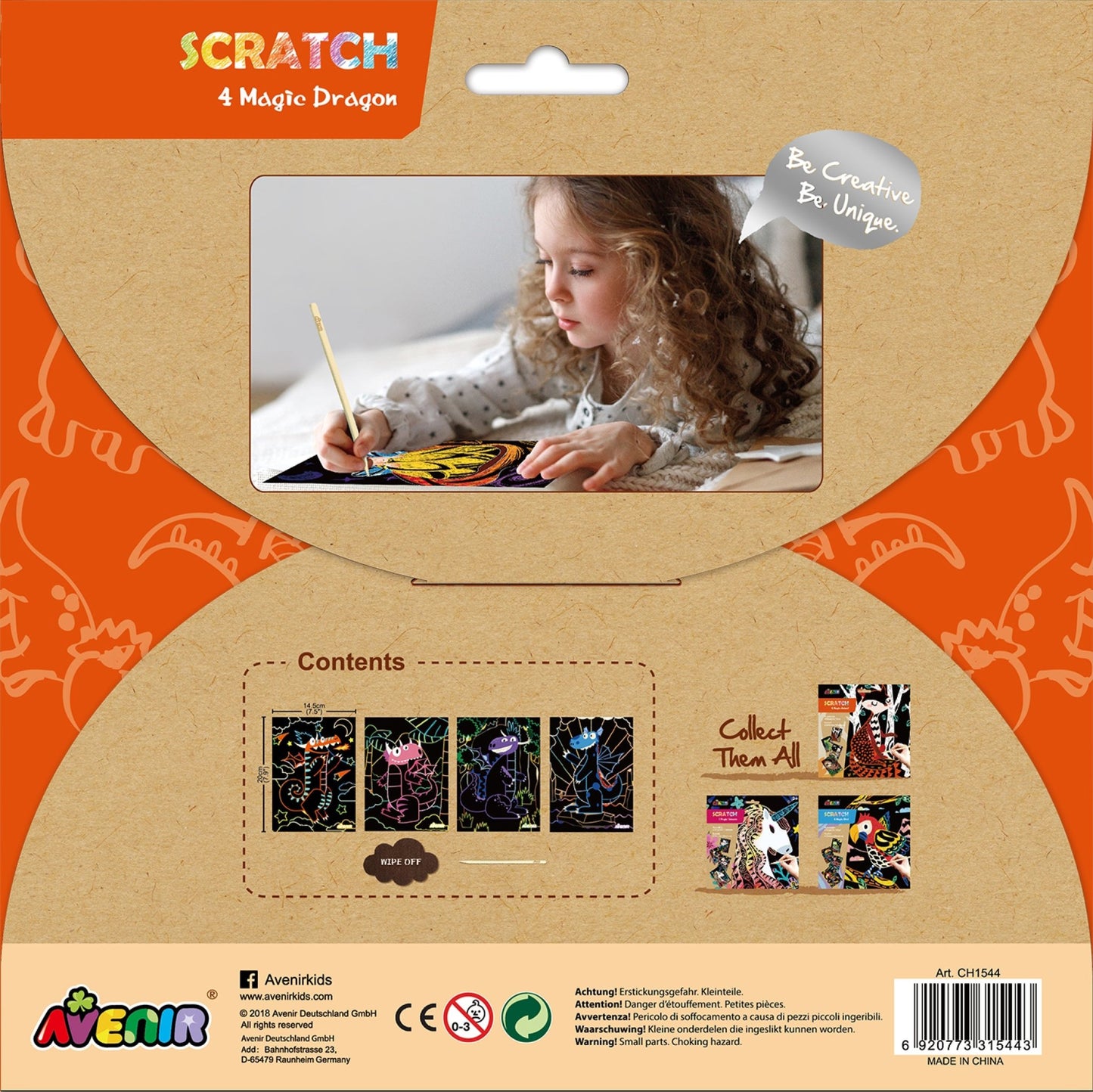 Avenir - Scratch Art - Magic Dragon - CH1544 - Avenir - LittleShop Toys