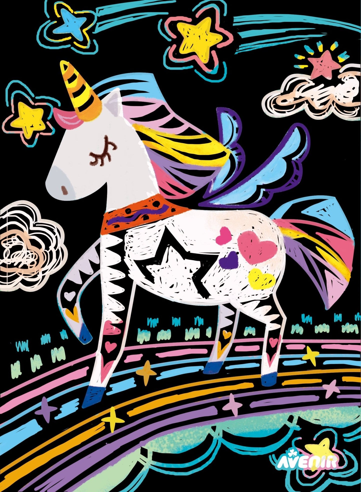 Avenir - Scratch Art - Magic Unicorn - CH221571 - Avenir - LittleShop Toys