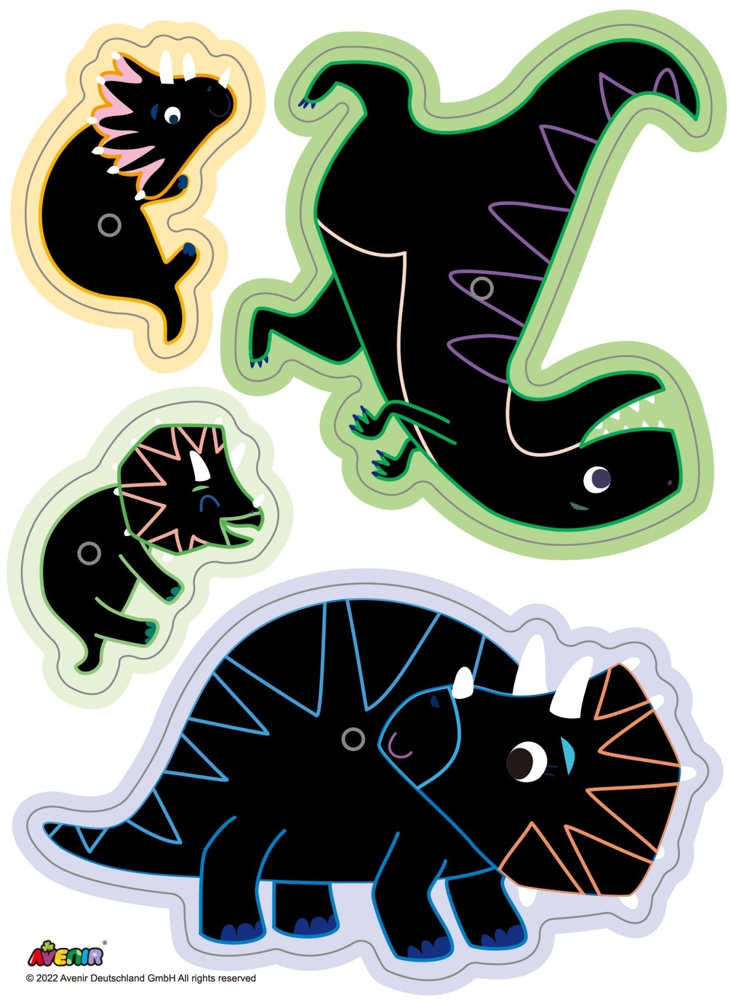 Avenir - Scratch Dino Greeting Cards - CH221858 - Avenir - LittleShop Toys