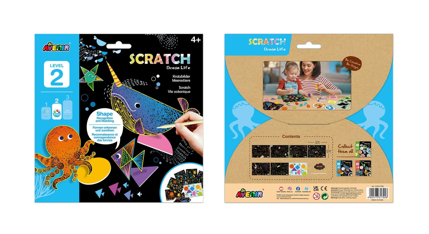 Avenir Scratch Learning Fun Lvl 3 - Ocean Life - CH211792 - Avenir - LittleShop Toys