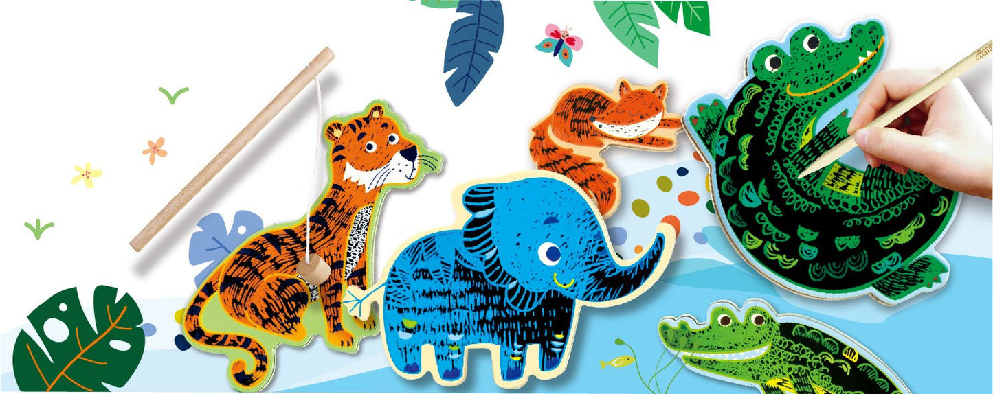 Avenir - Scratch 'N' Catch - Jungle Animals - CH211788 - Avenir - LittleShop Toys
