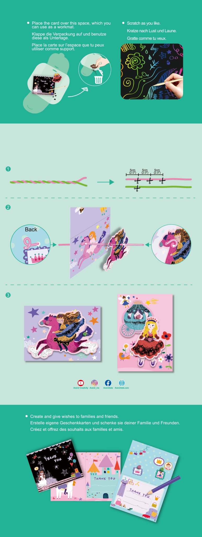 Avenir - Scratch PrincessGreeting Cards - CH221857 - Avenir - LittleShop Toys