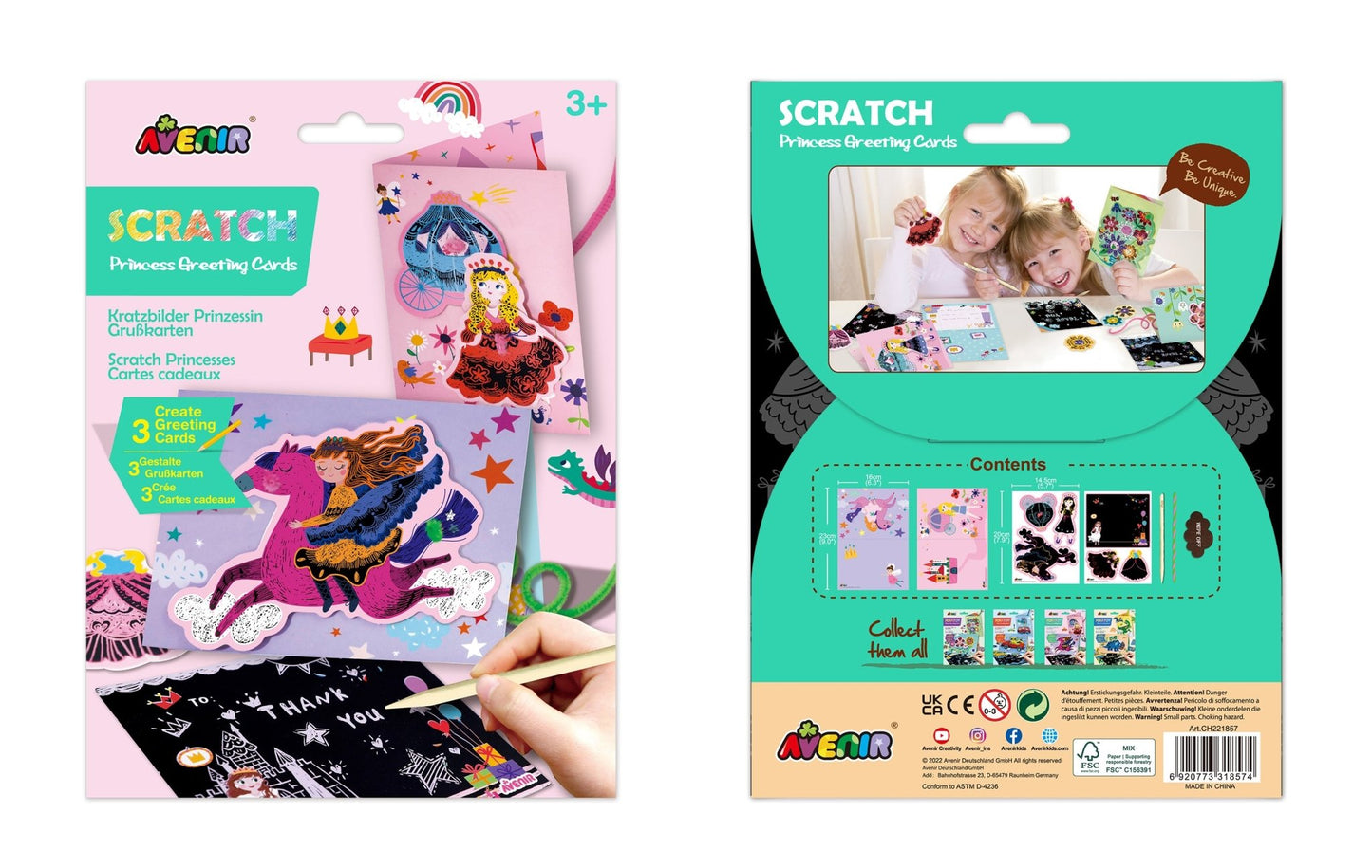 Avenir - Scratch PrincessGreeting Cards - CH221857 - Avenir - LittleShop Toys