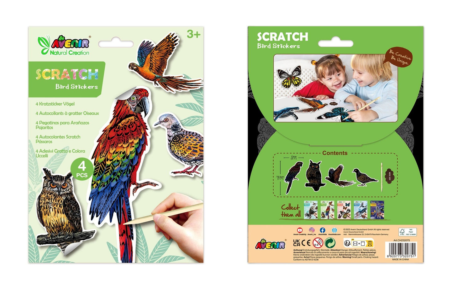 Avenir - Scratch Sticker Bird - CH232075 - Avenir - LittleShop Toys