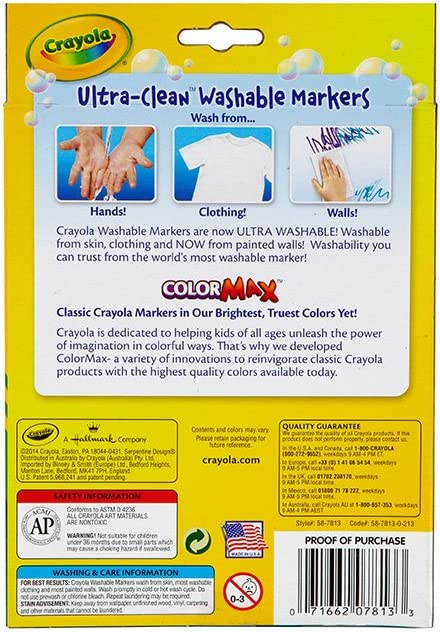 Crayola Ultra - Clean Washable Markers - Fine Line - 12 counts - 3000091 - Anais An - LittleShop Toys