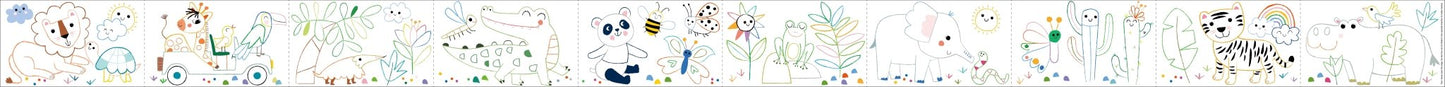 Hakuyoka Colouring Roll Kit - Safari - CS233119 - Hakuyoka - LittleShop Toys