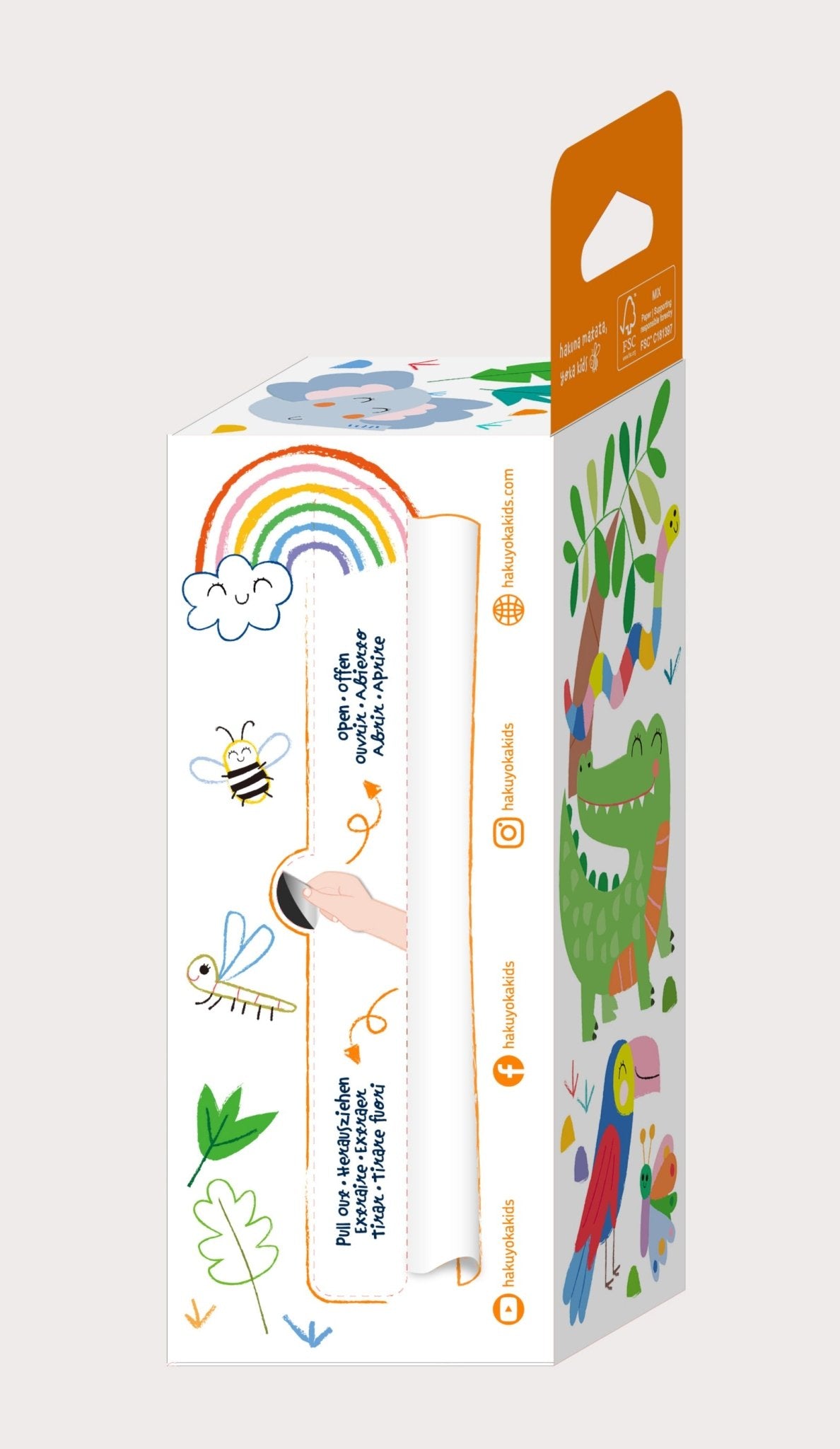 Hakuyoka Colouring Roll Kit - Safari - CS233119 - Hakuyoka - LittleShop Toys