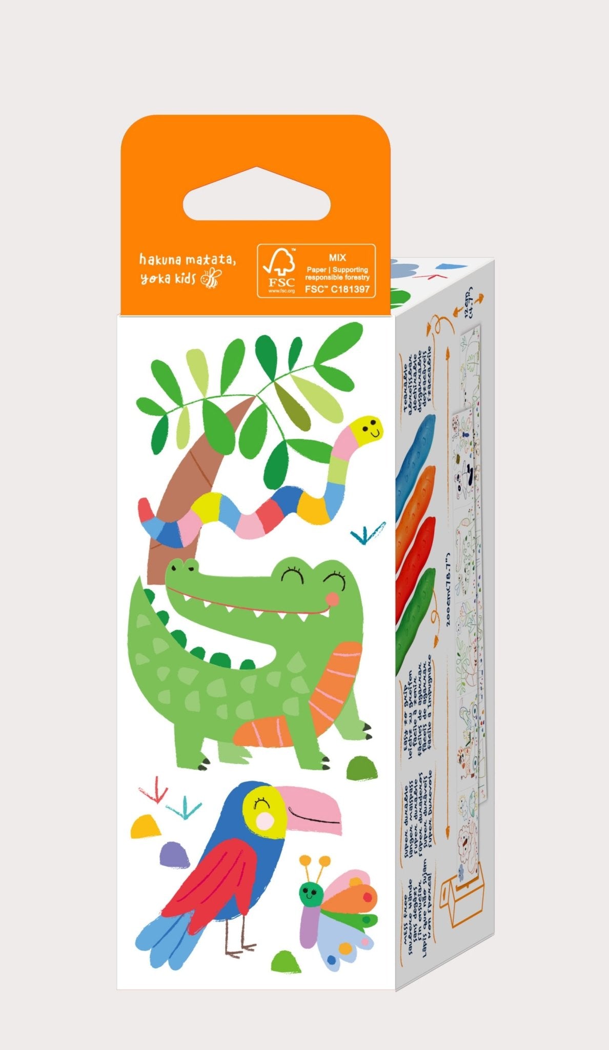 Hakuyoka Colouring Roll Kit - Safari - CS233119 - Hakuyoka - LittleShop Toys