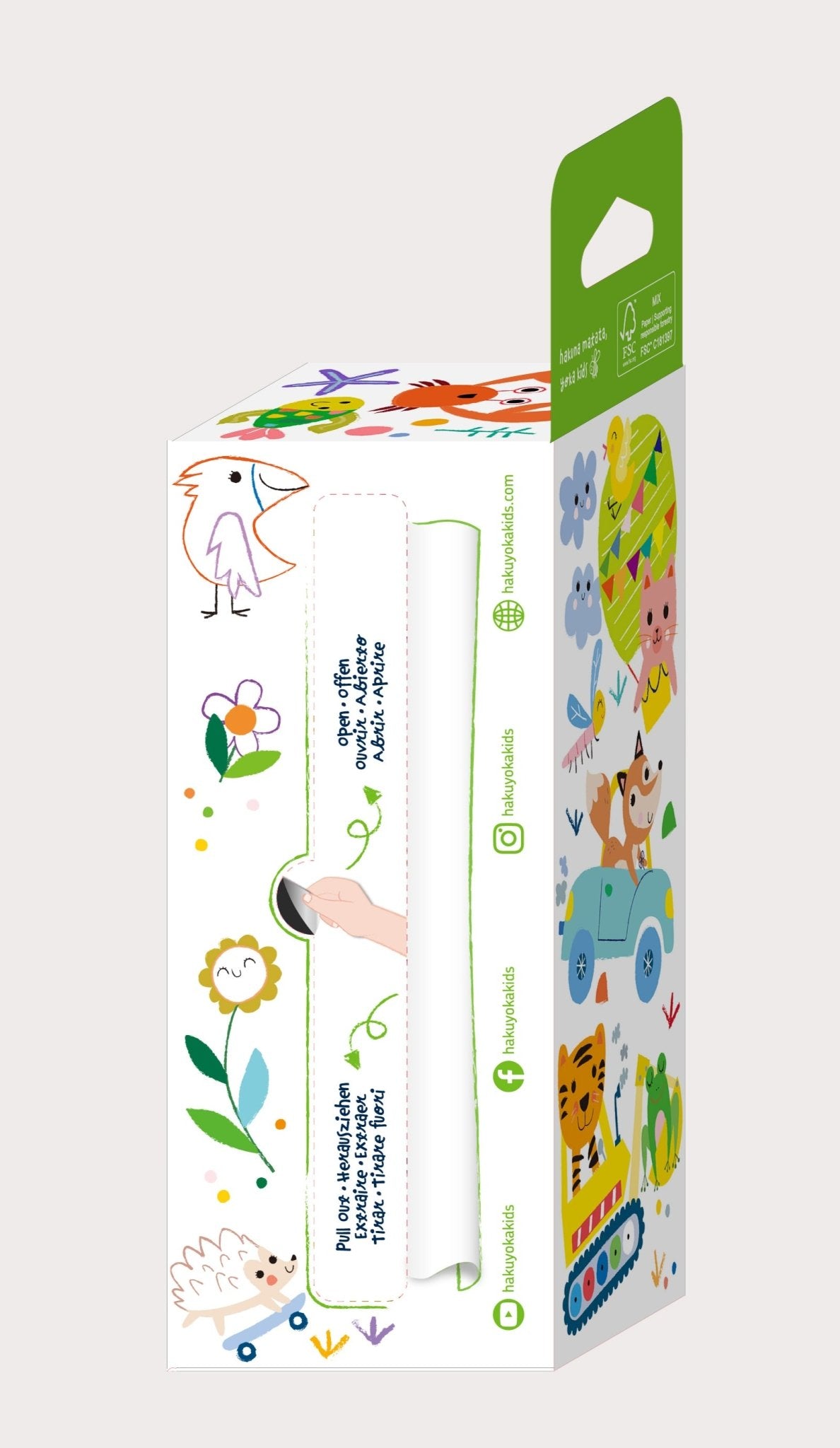Hakuyoka Colouring Roll Kit - Vehicle - CS233121 - Hakuyoka - LittleShop Toys