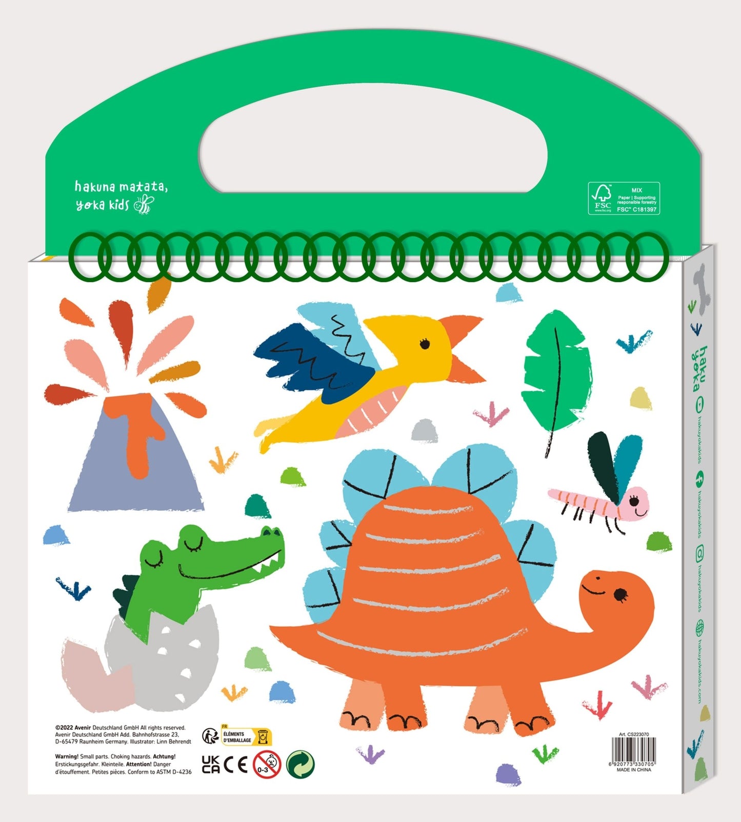Hakuyoka My First Colouring Kit - Dino Friends - CS223070 - Hakuyoka - LittleShop Toys