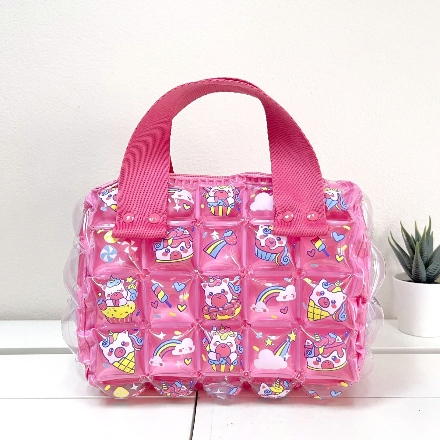 Inflatable Roll Style Hand Bag - Cupcake Unicorn - 1180 - Inflat Decor - LittleShop Toys