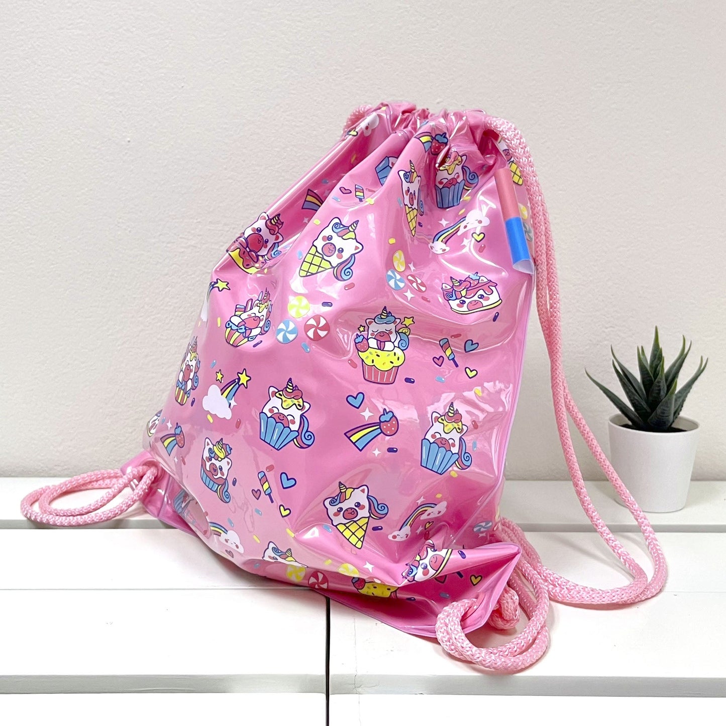 Inflatable Swim Bag - Cupcake Unicorn - 1183 - Inflat Decor - LittleShop Toys