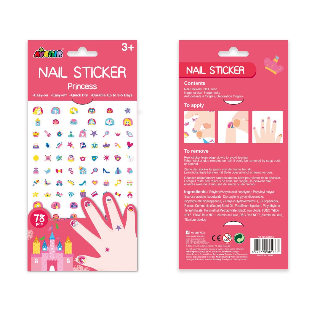 Large Nail Stickers - Princess (78 pieces) - NA198186