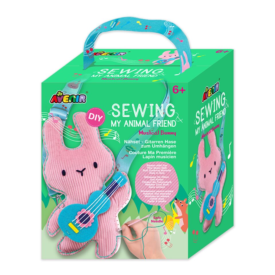Sewing My Animal Friend with Carrier Strap - Musical Bunny - 6920773318154