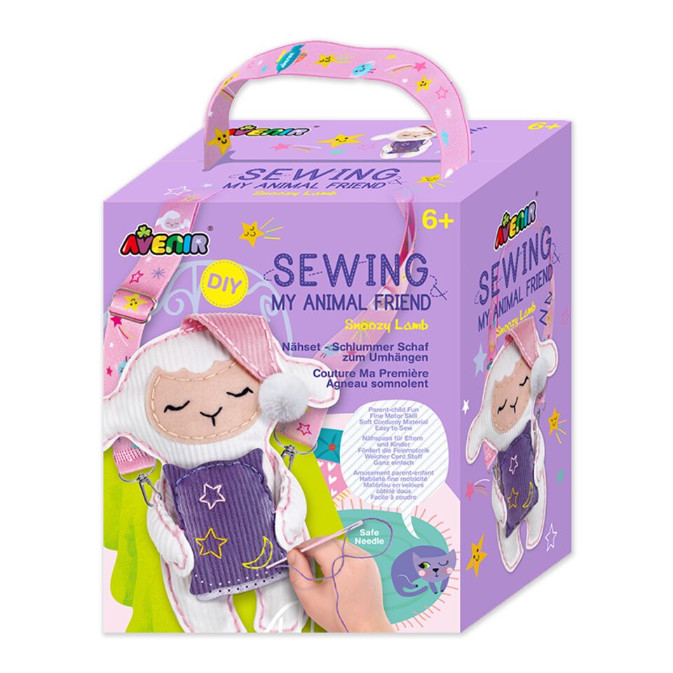 Sewing My Animal Friend with Carrier Strap - Snoozy Lamb -