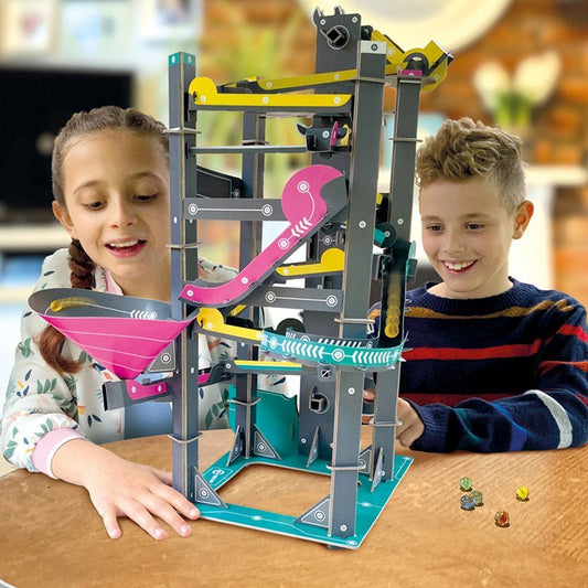 STEM Build - Marble Run with Three Neon Tracks - BYO 004