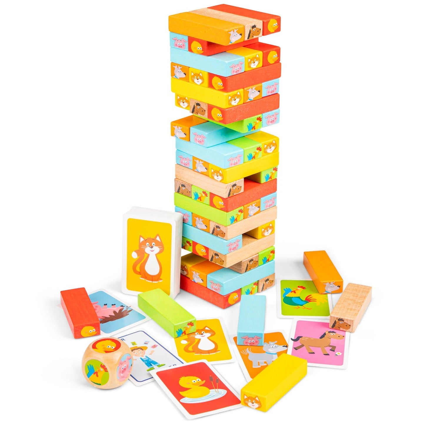 Wooden Block Tower-10807-New Classic Toys-LittleShop Toys
