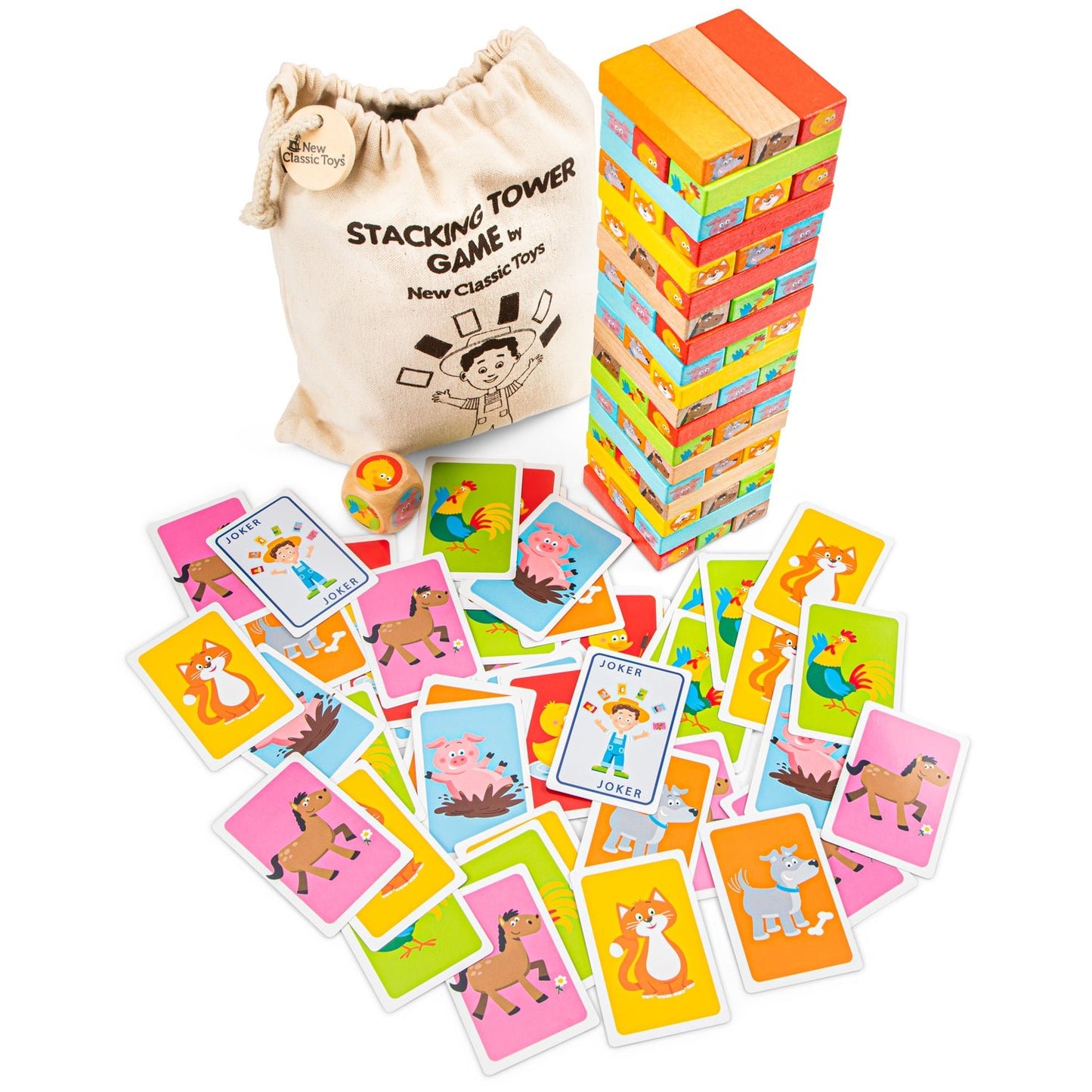 Wooden Block Tower-10807-New Classic Toys-LittleShop Toys