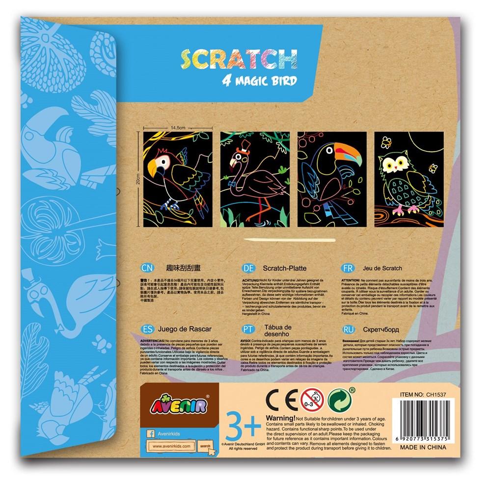Scratch Art - 4 Magic Bird - 6920773315436 - Avenir - LittleShop Toys