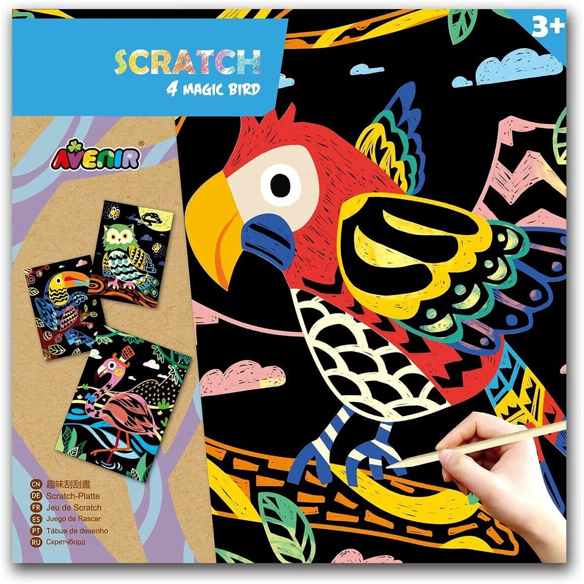 Scratch Art - 4 Magic Bird - 6920773315436 - Avenir - LittleShop Toys