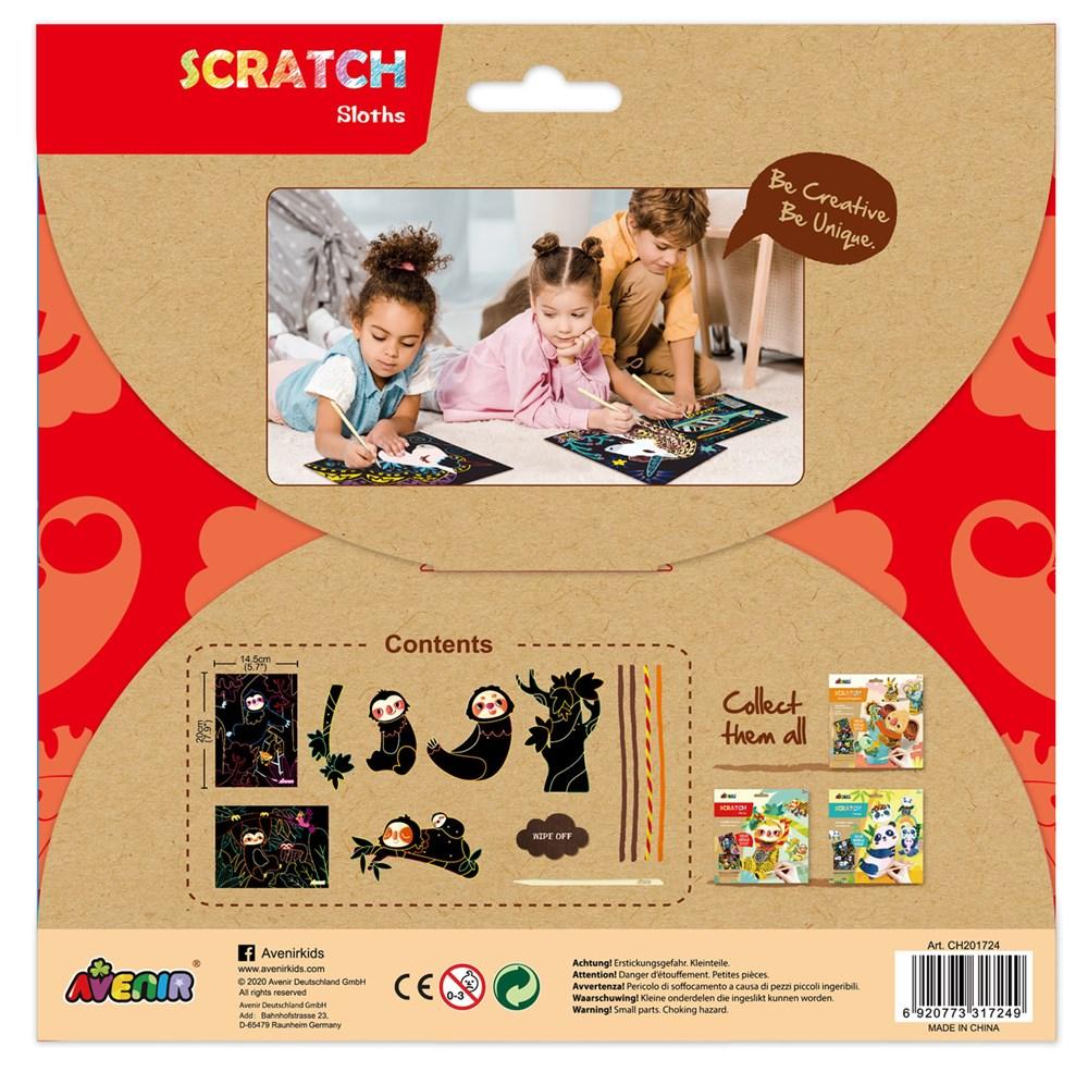 Scratch Art - Sloth - Avenir - LittleShop Toys