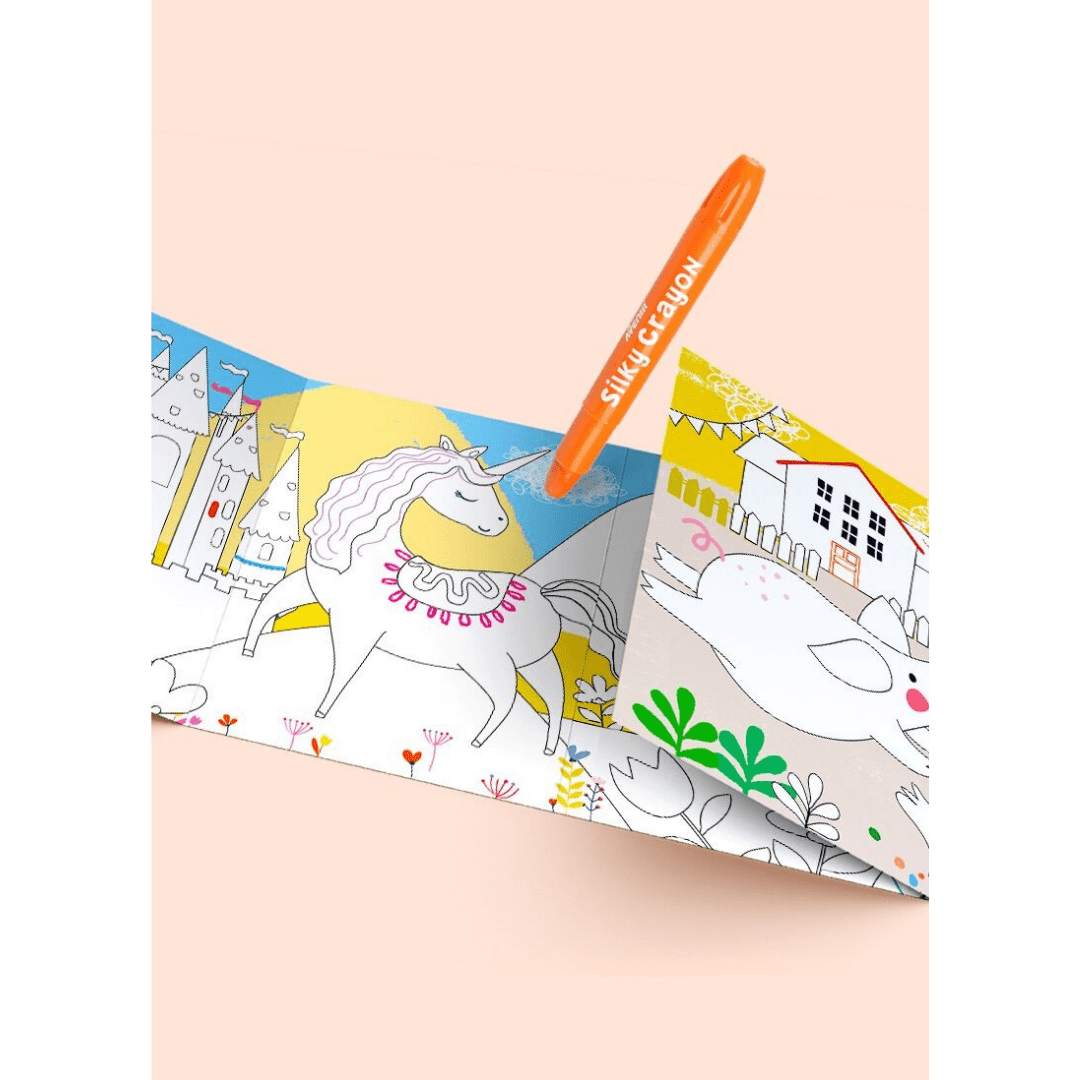 Silky Crayon 12 Colours - Toucan - 6920773360054 - Avenir - LittleShop Toys