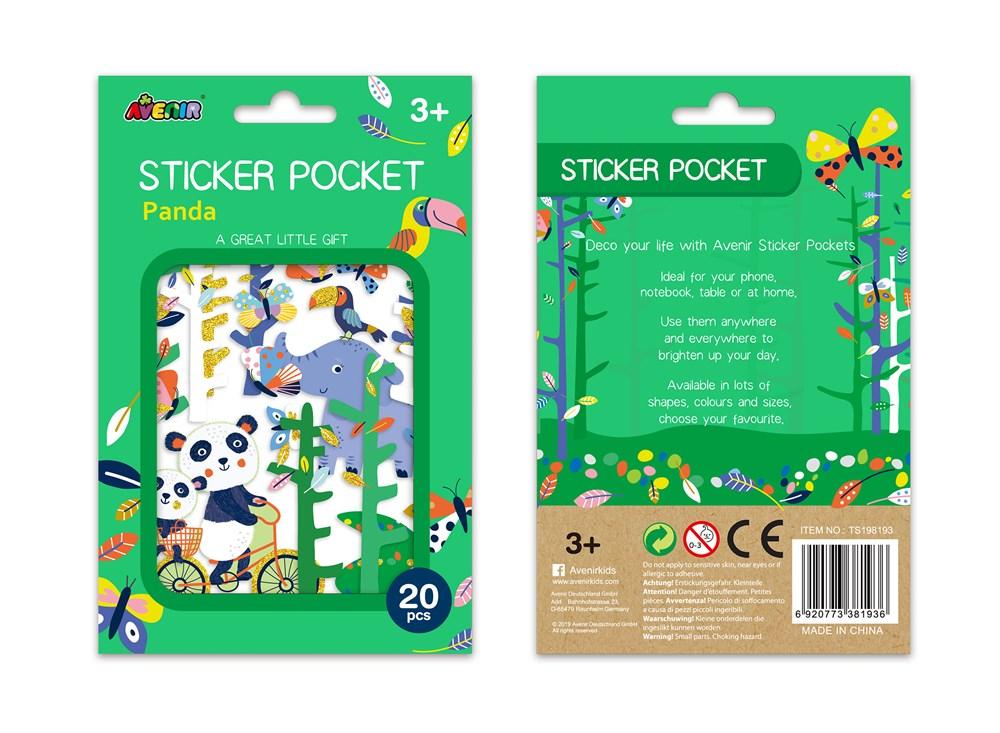 Sticker Pockets - Panda - Avenir - LittleShop Toys