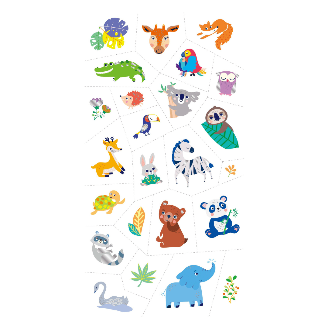 Tattoo Sticker - Jungle Animal (50 pcs) - TS218144 - Avenir - LittleShop Toys
