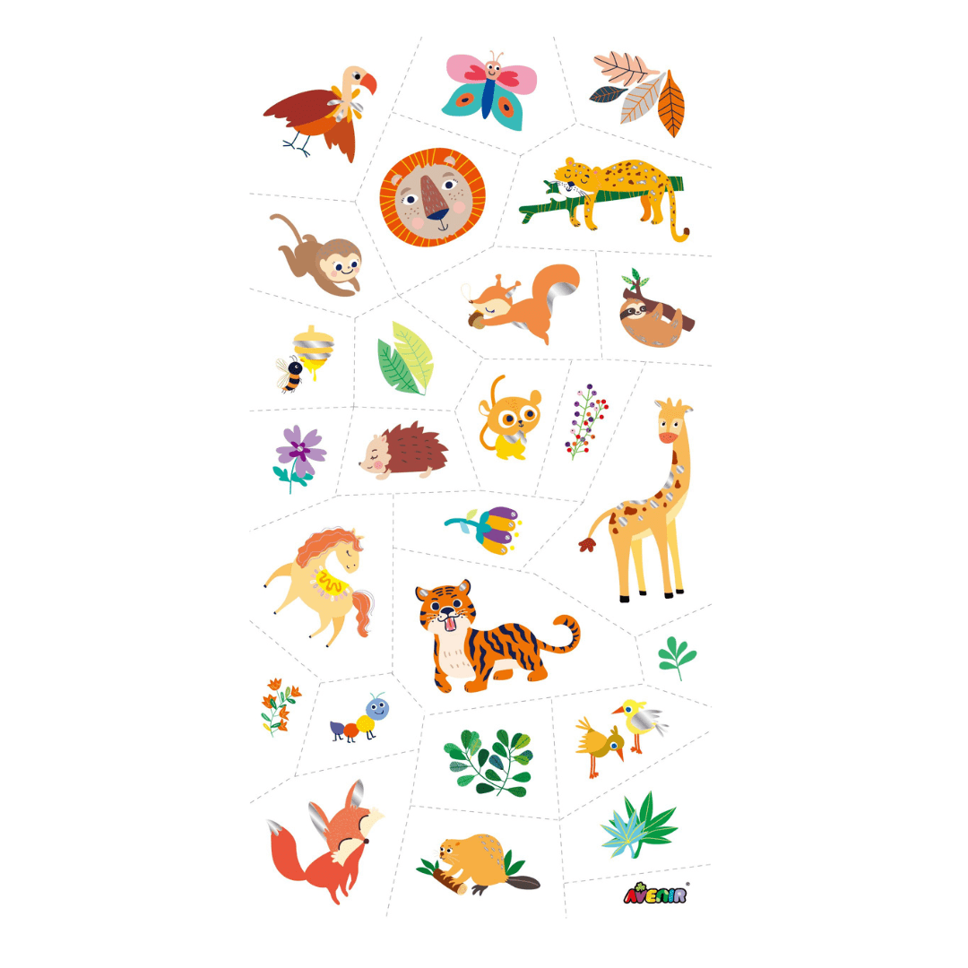 Tattoo Sticker - Jungle Animal (50 pcs) - TS218144 - Avenir - LittleShop Toys