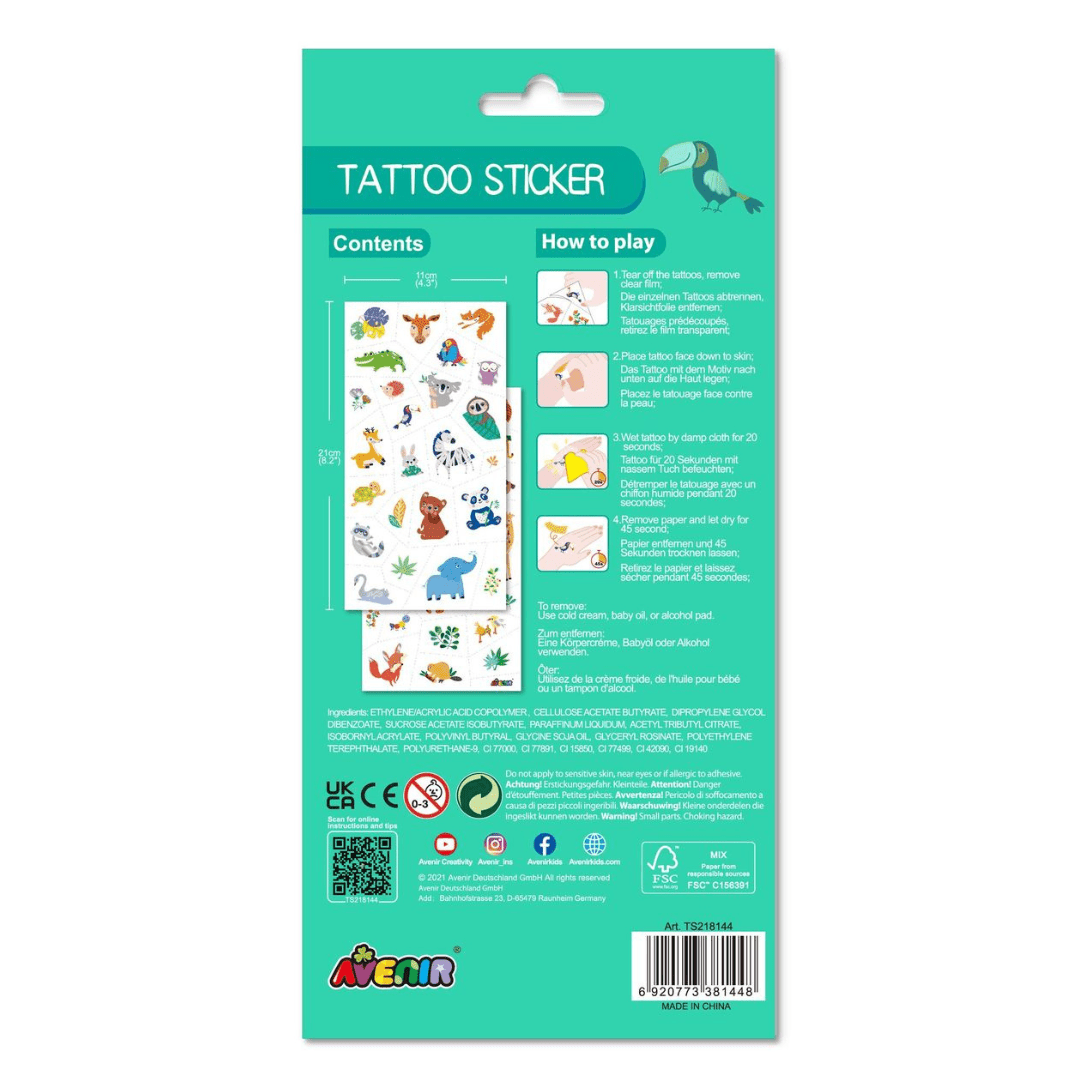 Tattoo Sticker - Jungle Animal (50 pcs) - TS218144 - Avenir - LittleShop Toys