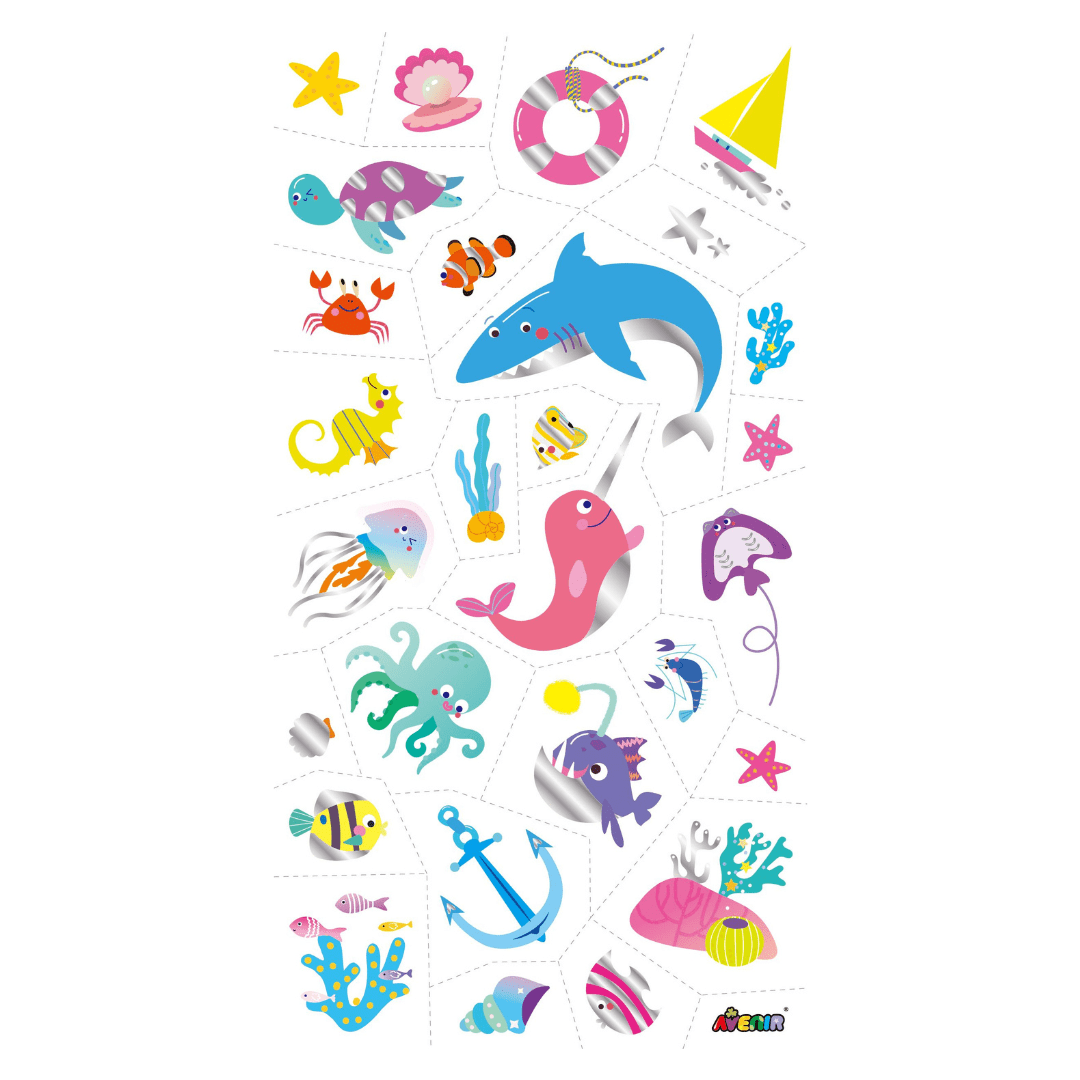 Tattoo Sticker - Sea Animal (52 pcs) - TS218146 - Avenir - LittleShop Toys