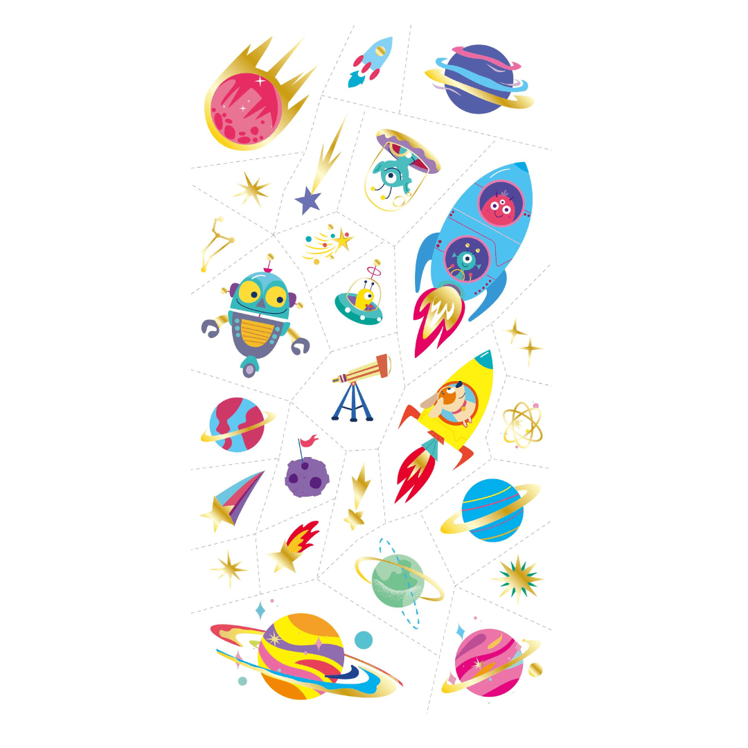 Tattoo Sticker - Space (53 pcs) - TS218147 - Avenir - LittleShop Toys