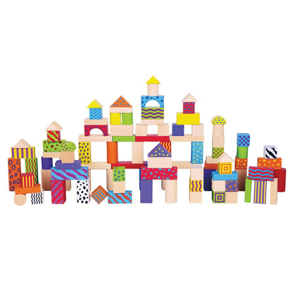 100pcs Wooden Building Blocks - 10813