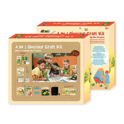 4 in 1 Dinosaur Craft Kit - Make 13 Amazing Dino Projects -