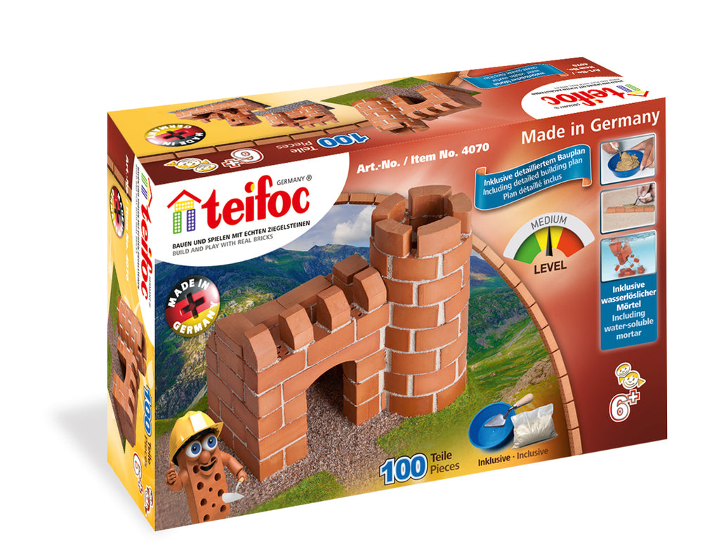 Teifoc House Tile Roof Brick Construction Set and Educational Toy, 207 pc.