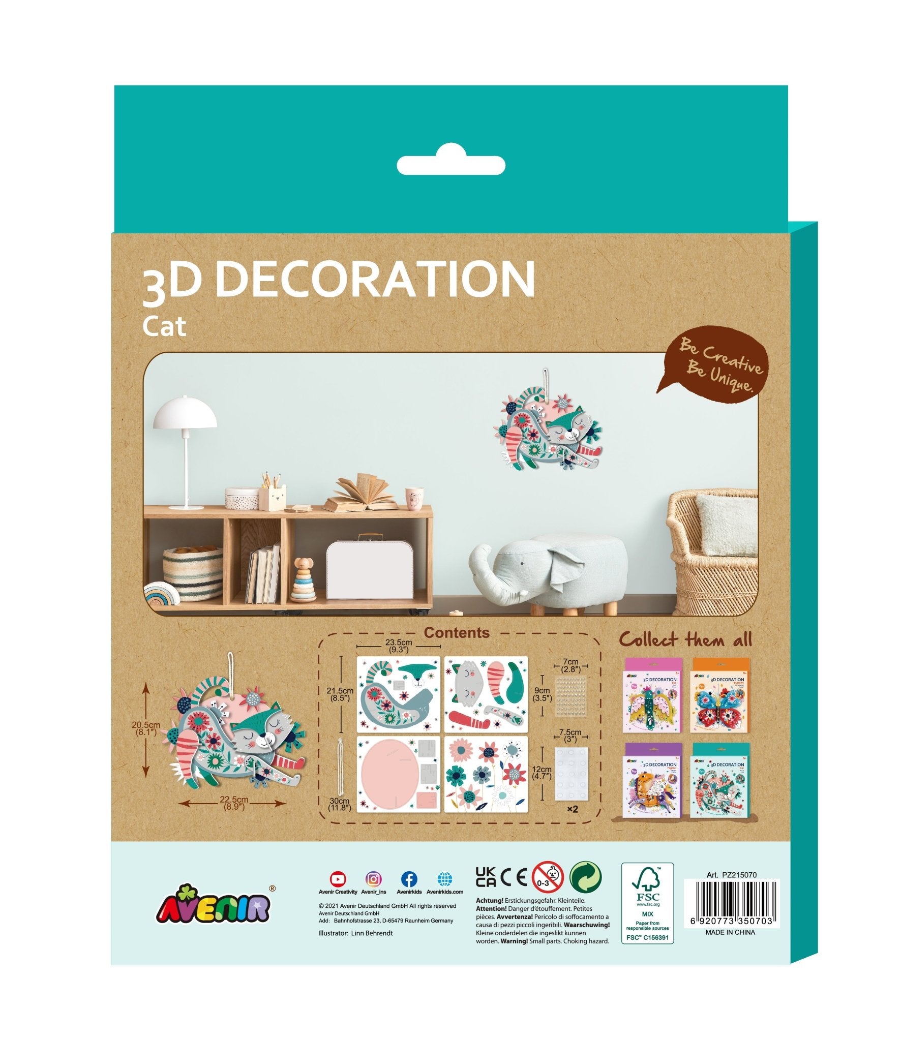 Avenir - 3D Decoration Big Cat - PZ215070 - Avenir - LittleShop Toys
